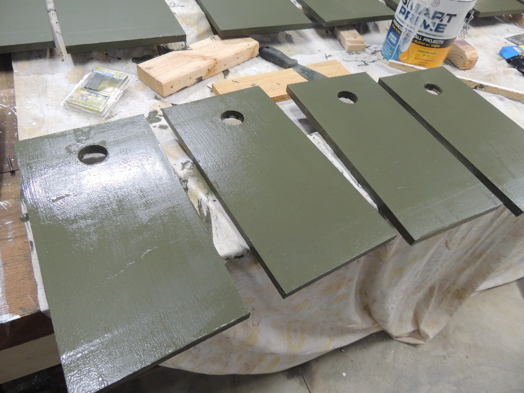 Squirrel Glider nestboxes under construction at Thurgoona Mens Shed, 15 July 2014 (Photo by Sam Niedra)