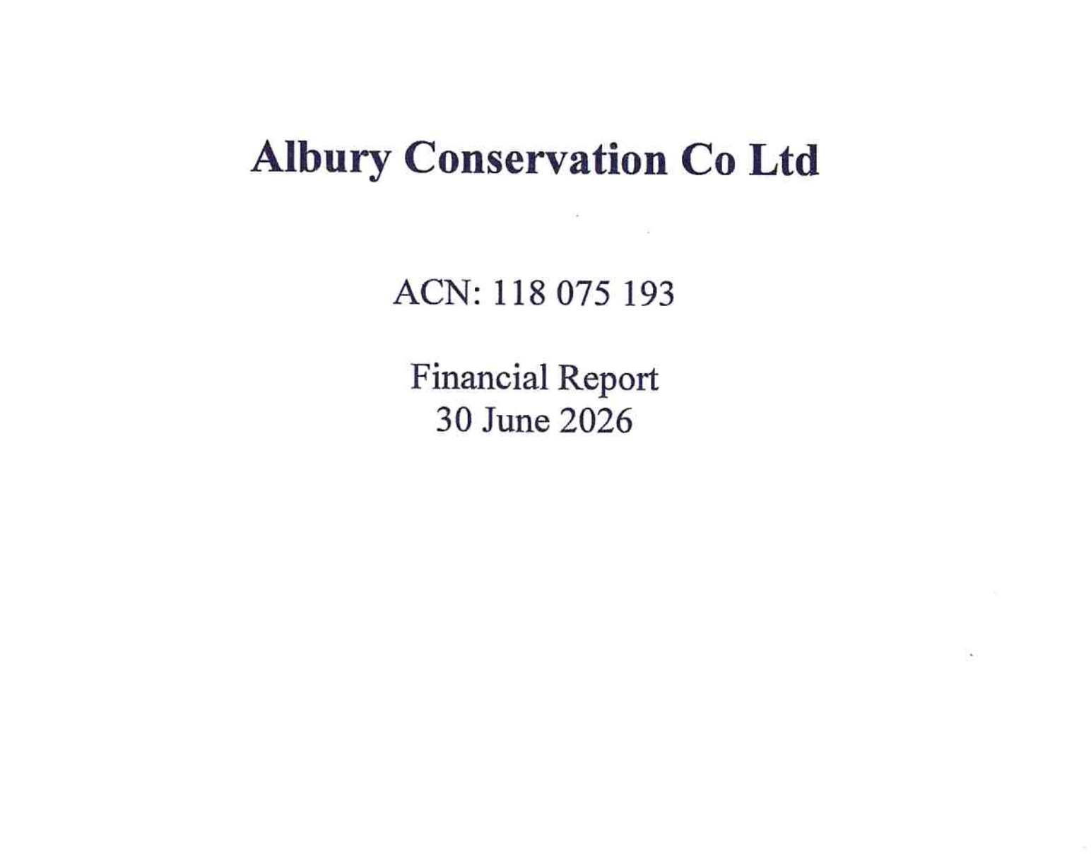 Annual Financial Report 2025-26